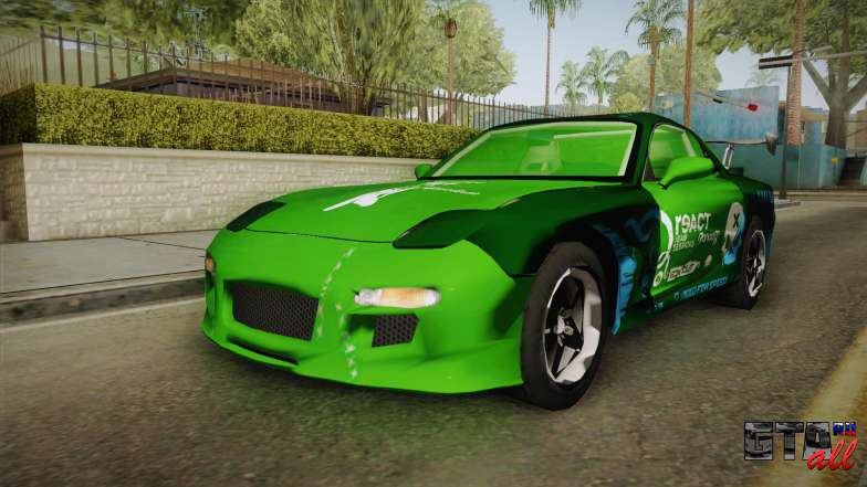 Mazda RX-7 для GTA San Andreas - вид спереди