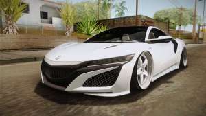 Acura NSX Stance 2017 для GTA San Andreas - вид спереди