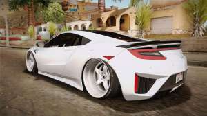 Acura NSX Stance 2017 для GTA San Andreas - вид сбоку