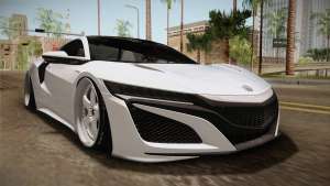 Acura NSX Stance 2017 для GTA San Andreas - общий вид