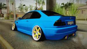 BMW M3 E46 для GTA San Andreas - вид сзади