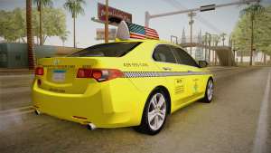 Honda Accord 2010 Taxi для GTA San Andreas - вид сзади