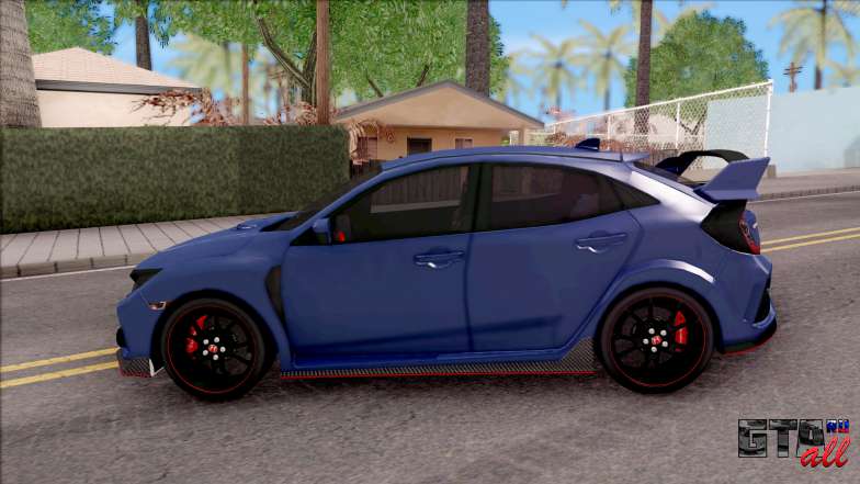 Honda Civic Type-R 2017 для GTA San Andreas - вид сбоку