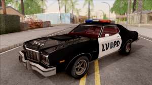 Ford Gran Torino Police LVPD 1975 v2 для GTA San Andreas - вид спереди