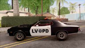 Ford Gran Torino Police LVPD 1975 v2 для GTA San Andreas - вид сбоку