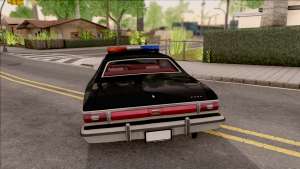 Ford Gran Torino Police LVPD 1975 v2 для GTA San Andreas - вид сзади