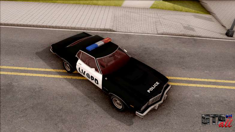 Ford Gran Torino Police LVPD 1975 v2 для GTA San Andreas - общий вид