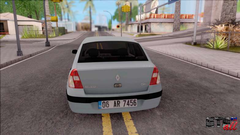 Renault Clio Sedan 2006 для GTA San Andreas - вид сзади