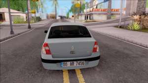 Renault Clio Sedan 2006 для GTA San Andreas - вид сзади