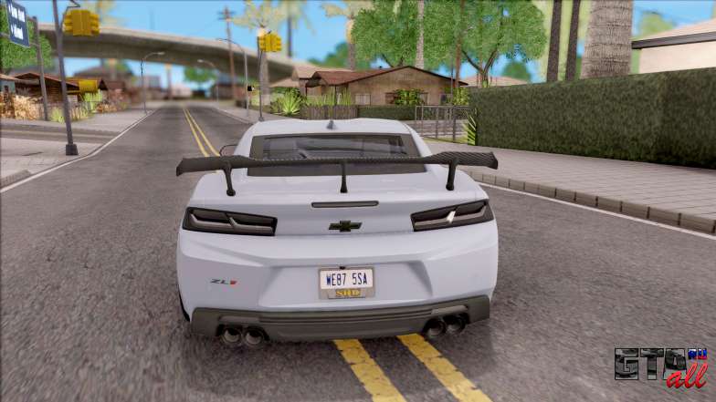 Chevrolet Camaro ZL1 1LE 2018 для GTA San Andreas - вид сзади