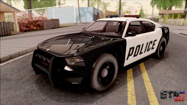 Dodge Charger Police Cruiser Lowest Poly для GTA San Andreas - вид спереди