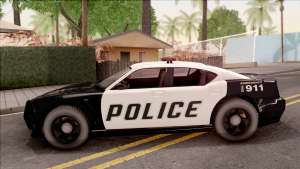 Dodge Charger Police Cruiser Lowest Poly для GTA San Andreas - вид сбоку