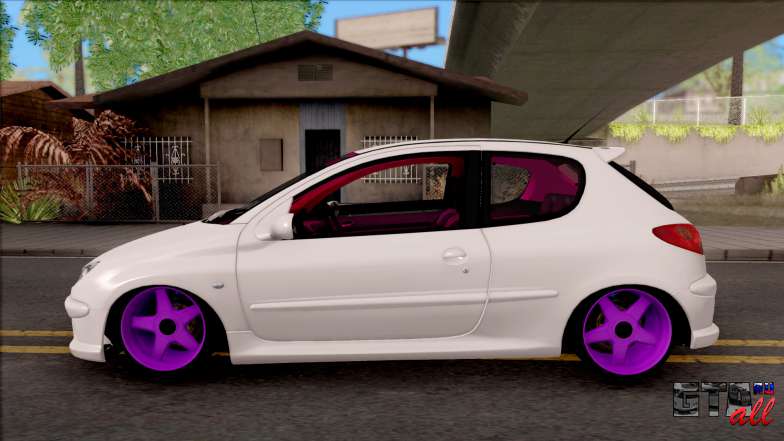 Peugeot 206 для GTA San Andreas - вид сбоку