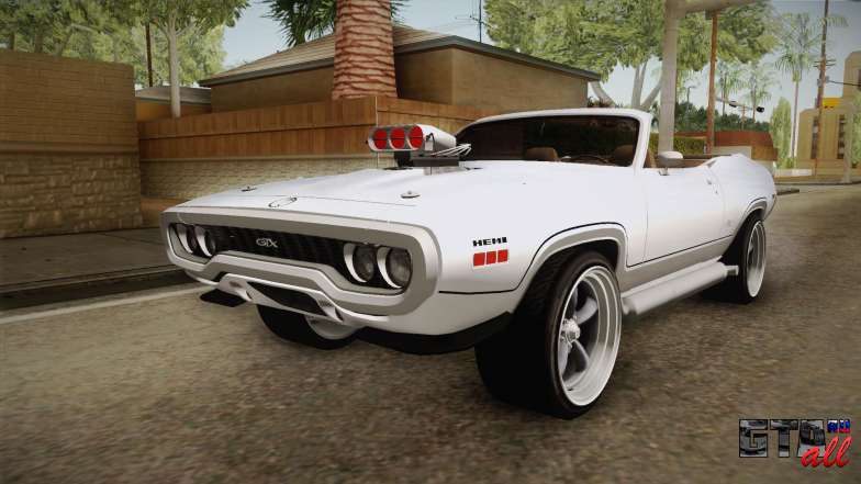 Plymouth GTX Cabrio 1972 для GTA San Andreas - вид спереди