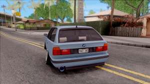 BMW M5 E34 Touring Slammed 1995 для GTA San Andreas - вид сзади