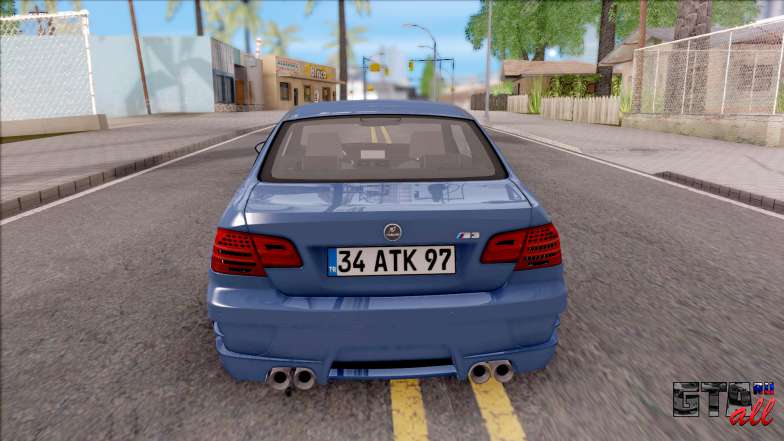 BMW M3 E92 Hamann Tuning для GTA San Andreas - вид сзади