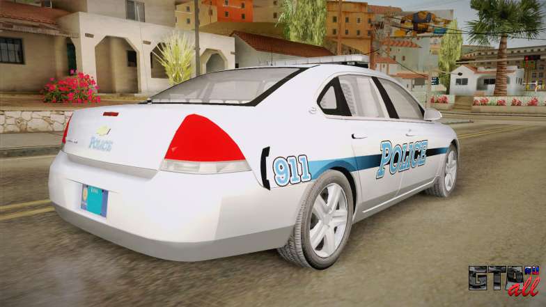 Chevrolet Impala 2011 Police для GTA San Andreas - вид сзади