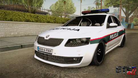 Skoda Octavia Police для GTA San Andreas - вид спереди