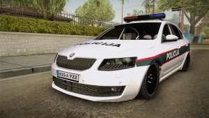 Skoda Octavia Police для GTA San Andreas - вид спереди