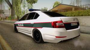 Skoda Octavia Police для GTA San Andreas - вид сзади