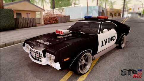 Ford Gran Torino Police LVPD 1972 v4 для GTA San Andreas - вид спереди