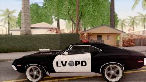 Ford Gran Torino Police LVPD 1972 v4 для GTA San Andreas - вид сбоку