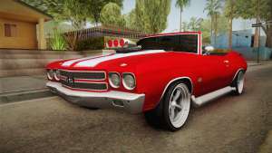 Chevrolet Chevelle SS Cabrio 1970 для GTA San Andreas - вид спереди