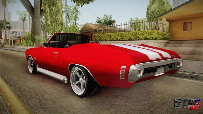 Chevrolet Chevelle SS Cabrio 1970 для GTA San Andreas - вид сзади