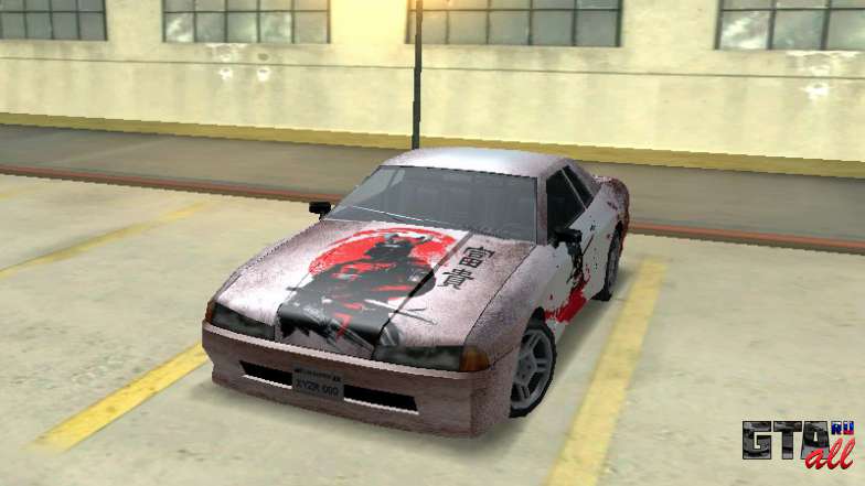 New Elegy Paintjob Samurai для GTA San Andreas - вид спереди