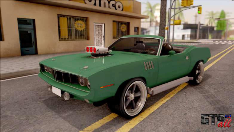 Plymouth Hemi Cuda 426 Cabrio 1971 для GTA San Andreas - вид спереди