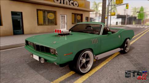 Plymouth Hemi Cuda 426 Cabrio 1971 для GTA San Andreas - вид спереди