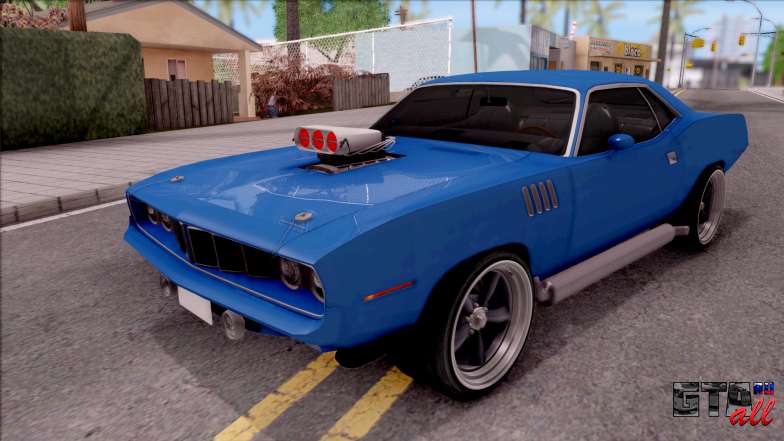 Plymouth Hemi Cuda 426 1971 для GTA San Andreas - вид спереди