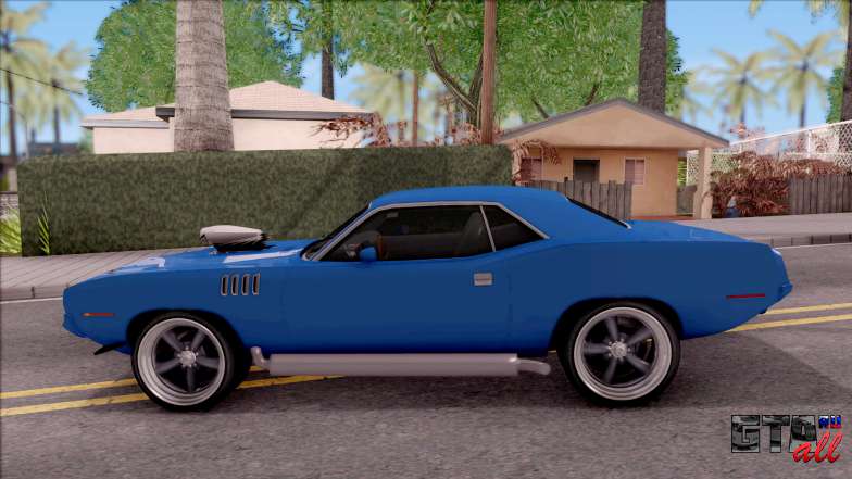 Plymouth Hemi Cuda 426 1971 для GTA San Andreas - вид сбоку