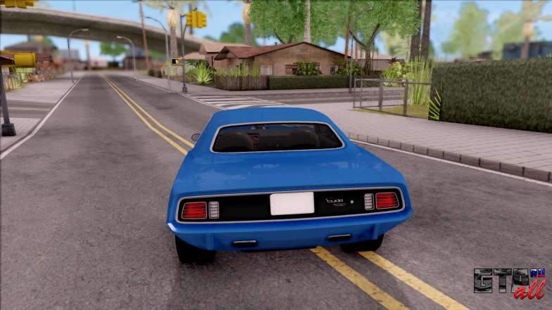 Plymouth Hemi Cuda 426 1971 для GTA San Andreas - вид сзади