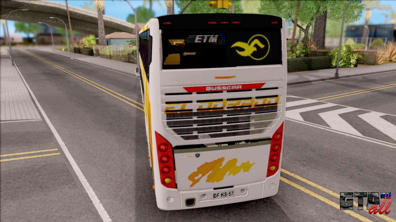 Trans El Dorado Bus для GTA San Andreas - вид сзади