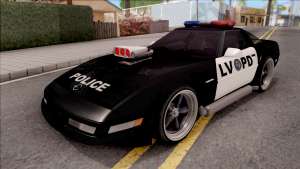 Chevrolet Corvette C4 Police LVPD 1996 v2 для GTA San Andreas - вид спереди