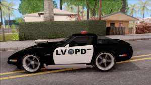 Chevrolet Corvette C4 Police LVPD 1996 v2 для GTA San Andreas - вид сбоку