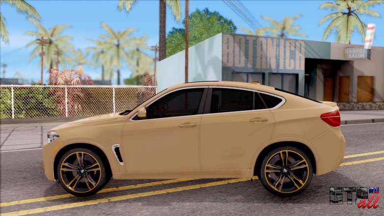 BMW X6M F86 2016 SA Plate для GTA San Andreas - вид сбоку