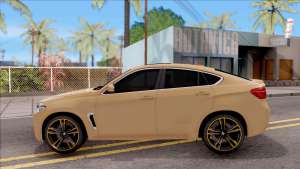 BMW X6M F86 2016 SA Plate для GTA San Andreas - вид сбоку