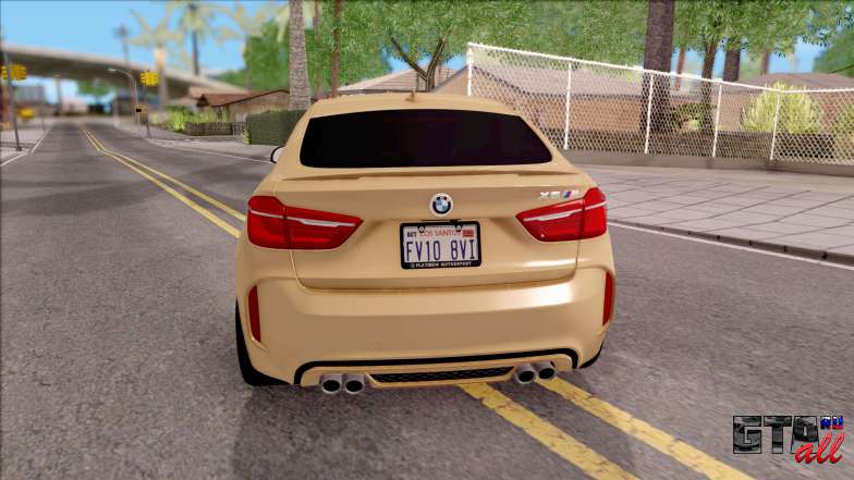 BMW X6M F86 2016 SA Plate для GTA San Andreas - вид сзади