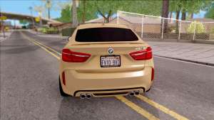 BMW X6M F86 2016 SA Plate для GTA San Andreas - вид сзади