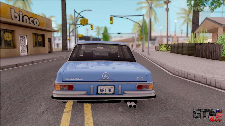 Mercedes-Benz 300SEL 6.3 для GTA San Andreas - вид сзади