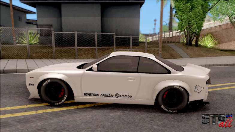 Nissan Silvia S14 Pandem для GTA San Andreas - вид сбоку