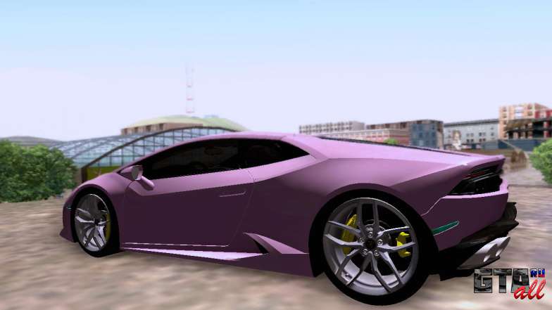 Lamborghini Huracan LP 610-4 SA Plates для GTA San Andreas - вид сбоку