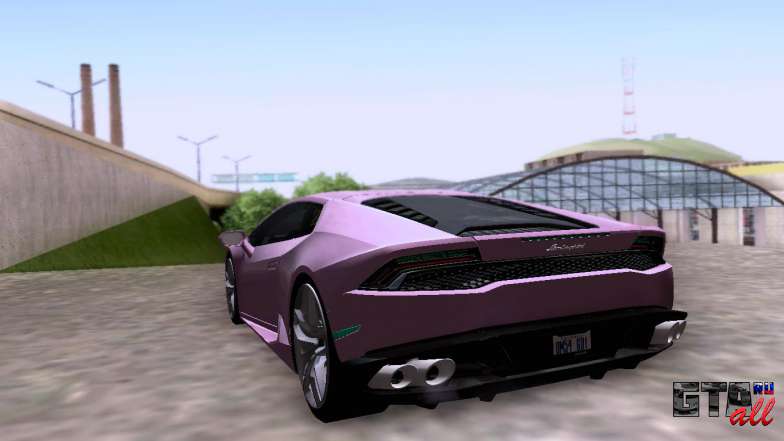 Lamborghini Huracan LP 610-4 SA Plates для GTA San Andreas - вид сзади