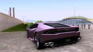 Lamborghini Huracan LP 610-4 SA Plates для GTA San Andreas - вид сзади