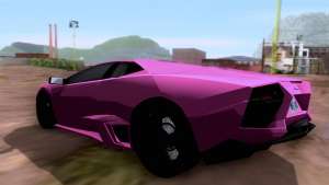 Lamborghini Reventon SA Plates для GTA San Andreas - вид сзади