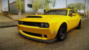 Dodge Challenger 2017 Demon для GTA San Andreas - вид спереди