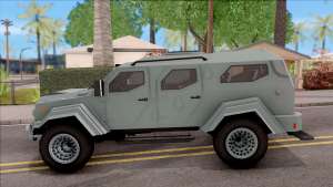 Terradyne Gurkha LAPV для GTA San Andreas - вид сбоку