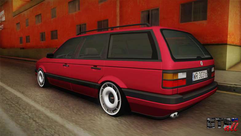 Volkswagen Passat B3 Variant Stanced для GTA San Andreas - вид сзади